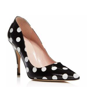 Kate Spade ♠️ Licorice Polka Dot Pointed Toe High-Heel Pumps - Size 9